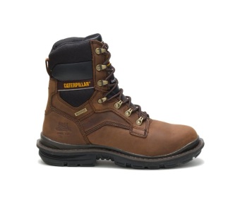 Caterpillar Work Boots South Africa Flexion Generator 8" Waterproof Thinsulate™ Steel Toe Dark Brown - Cat Boots For Men - RL4907613